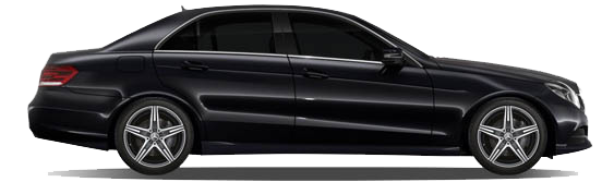 sleek black executive Mercedes saloon for Windsor private hire