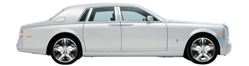 White rolls royce car parked in Windsor UK